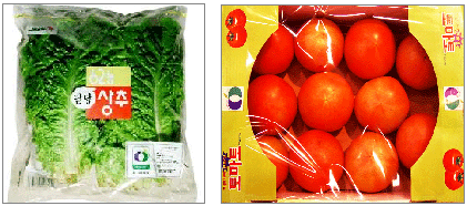 친환경 농산품으로 인정받은 상추와 토마토