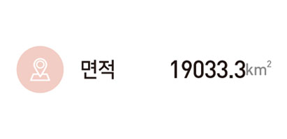 면적 : 19033.3㎢