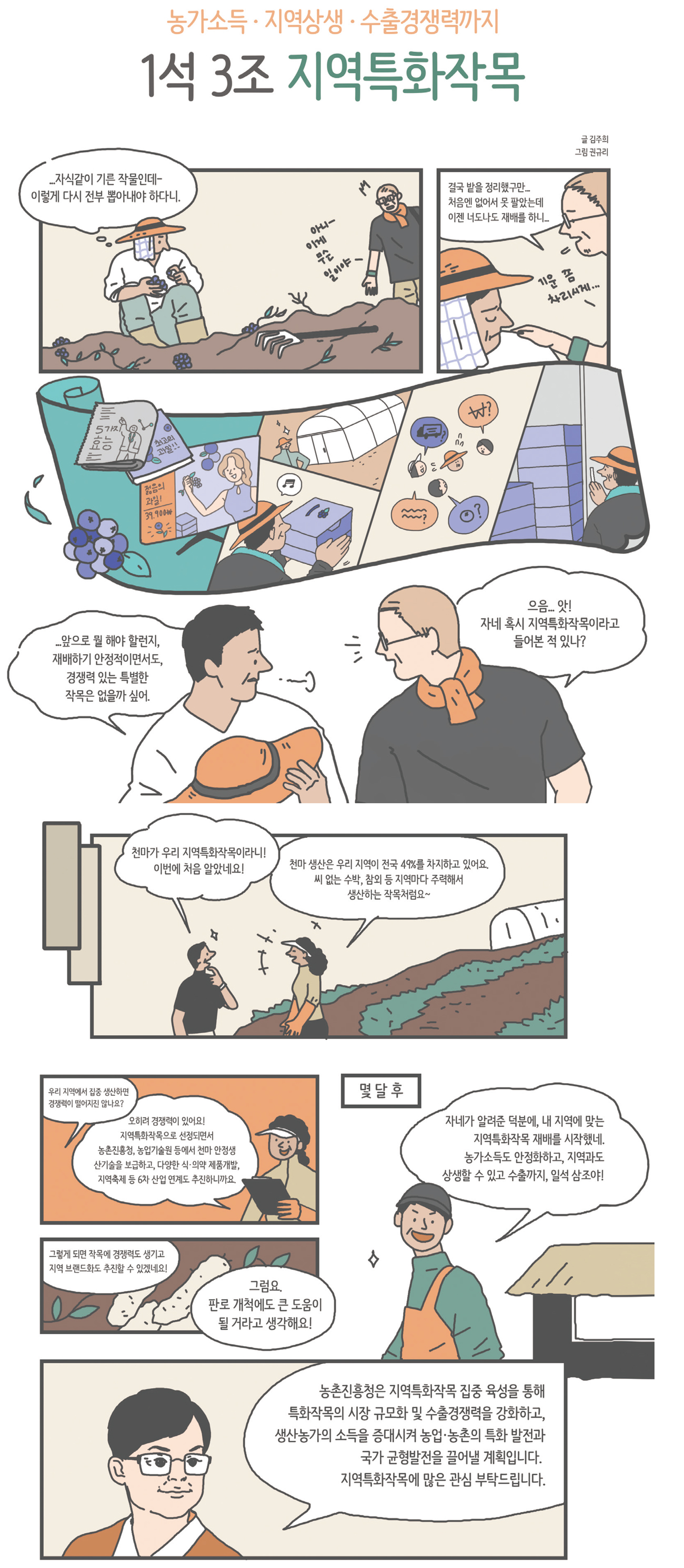 그린웹툰 청년농업인의 든든한 지원군! 농업에 함께 도전해요