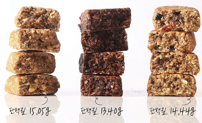 고소애와 분리유청단백으로 만든 단백질바